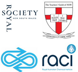 Four Logos of RSNSW, TGNSW, AIP, RACI
