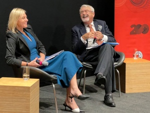  Professor Kristy Muir and Emeritus Professor Peter Shergold in conversation at the 1320th OGM of the Royal Society of NSW
