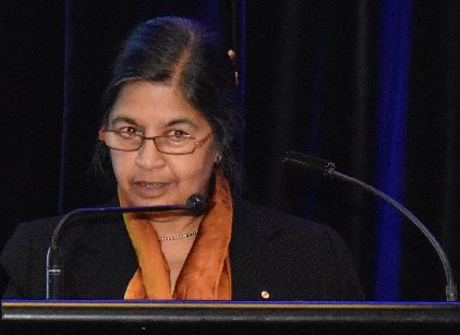 Nalini Joshi delivers the vote of thanks for the Distinguished Fellow's address