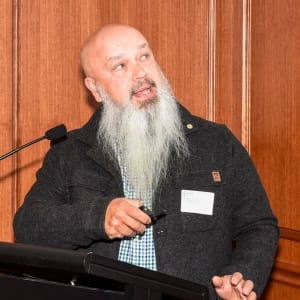 Bradley Moggridge presenting at the 1343rd OGM